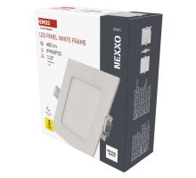 LED vestavné svítidlo NEXXO, čtvercové, bílé, 7W, neutrální bílá