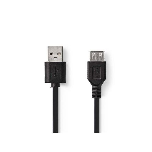 Kábel USB 2.0 A konektor/USB 2.0 A zdierka 3m NEDIS CCGP60010BK30