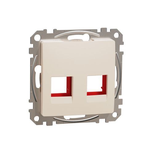 Sedna Design kryt zásuvky datové 2-násobný KRONE Cat.5e-6 UTP béžová