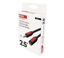 JACK kabel 3,5mm stereo, vidlice - 3,5mm zásuvka 2,5m (4)