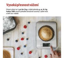 Digitální kuchyňská váha EV012, stříbrná (3)