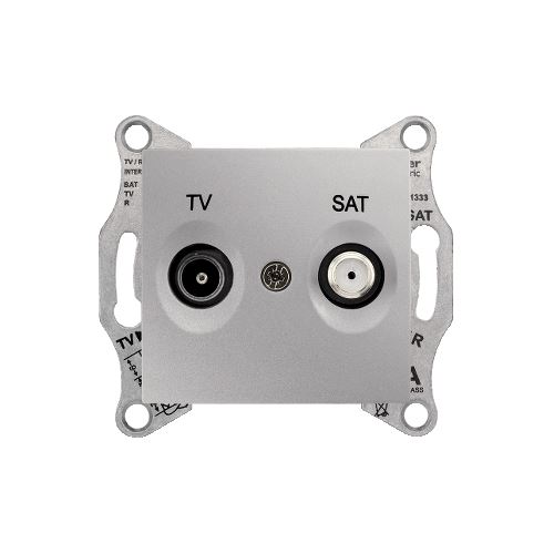 Sedna zásuvka TV+SAT koncová 1dB Aluminium