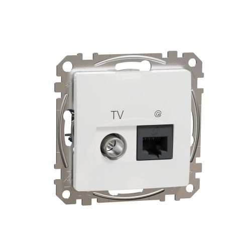 Sedna Design zásuvka dátová kombinovaná TV + RJ45 Cat.6 UTP biela
