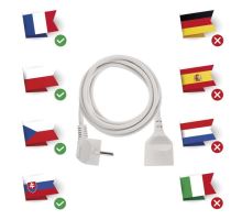 Predlžovací kábel spojka 2m, biely (3)