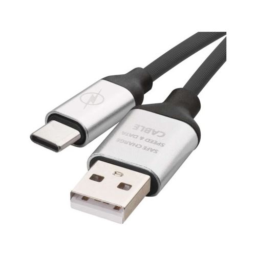 USB kabel 2.0 A/M - C/M 1m černý