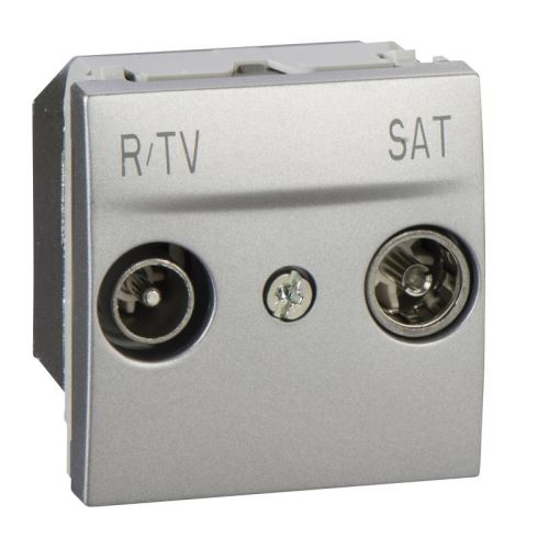 Top zásuvka TV/R+SAT průběžná Aluminium
