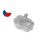 OVAL PLAST prisadené nástenné svietidlo 60W šedá, transp. OVAL PLAST prisadené nástenné svietidlo 60W šedá, transp.