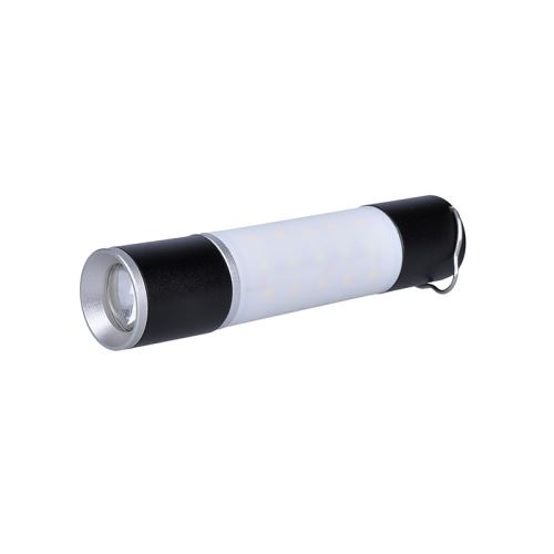 Solight LED ručné nabíjacie svietidlo s kampingovou lucernou, 250lm, Li-Ion, power bank, USB