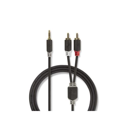 Kabel Jack 3,5mm stereo/2x Cinch 1m NEDIS CABW22200AT10