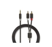 Kabel Jack 3,5mm stereo/2x Cinch 1m NEDIS CABW22200AT10
