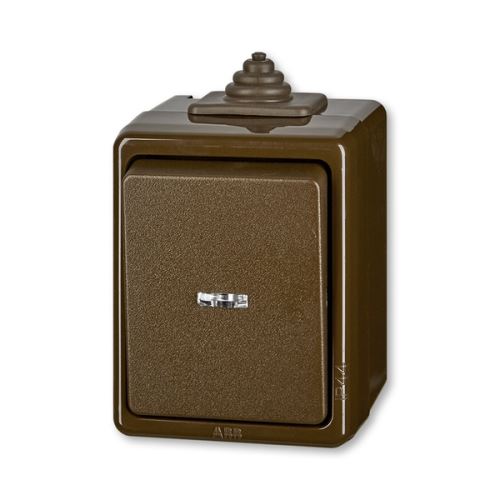 Spínač Praktik 2-pól.IP44 s čirým průz.,se signal. ABB 3553-02922 H
