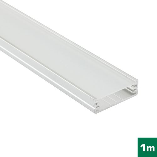 AL profil FKU15 G / W pre LED, s plexi, 1m, surový