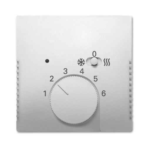 Kryt termostatu pre vykurovanie / chladenie, s posuvn. prepínačom, ušľachtilá oceľ, ABB Future linear 2CKA001710A4050