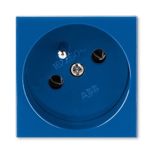 Zásuvka 45x45 s ochranným kolíkem, modrá, ABB Profil 45 5525N-C02347 M