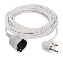Predlžovací kábel 10 m / 1 zásuvka / biely / PVC / 1,5 mm2