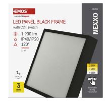 LED přisazené svítidlo NEXXO, čtvercové, černé, 21W, se změnou CCT (10)