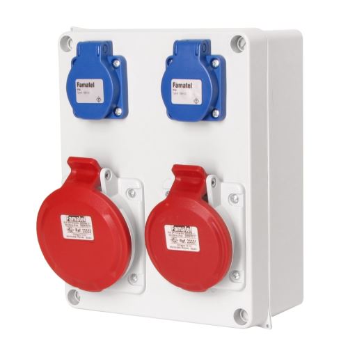 Krabice 30705 IP44 2x230V, 1x 16/5, 1x 32/5
