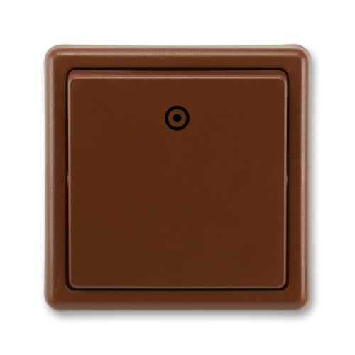 Tlačítkový ovládač zapínací, řazení 1/0, hnědá, ABB Classic 3553-80289 H3