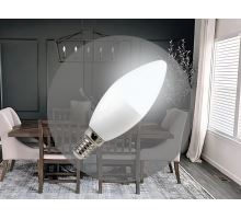 LED žárovka 8W - C37 / E14 / SMD / 6500K - ZLS704 (2)