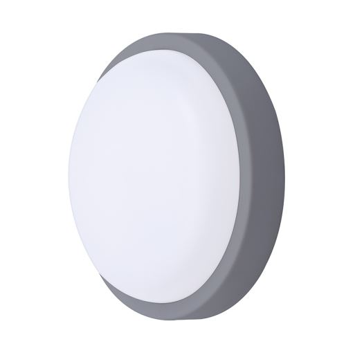 Solight LED venkovní osvětlení kulaté, 20W, 1500lm, 4000K, IP54, 20cm, šedá barva