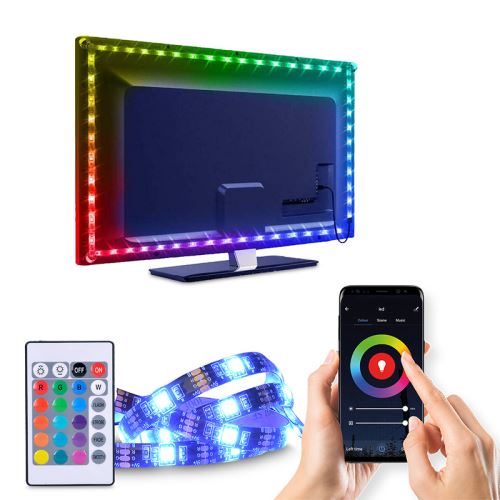 Solight LED WIFI smart RGB opasok pre TV, 4x50cm, USB