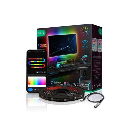Smart LED pásek 5V 20LED/m IP44 5W RGB NOUS F9 2m WiFi Tuya
