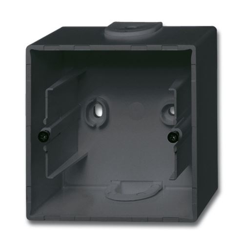 Krabica prístrojová jednonásobná pre lištové rozvody, machová čierna, ABB Future linear 2CKA001799A0923
