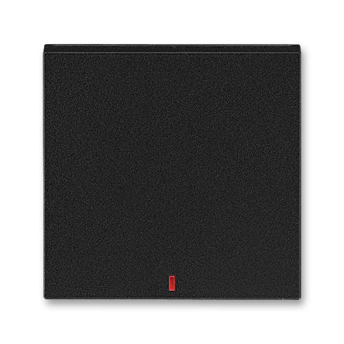 Kryt jednoduchý s červeným průzorem, onyx/kouřová černá, ABB Levit 3559H-A00655 63