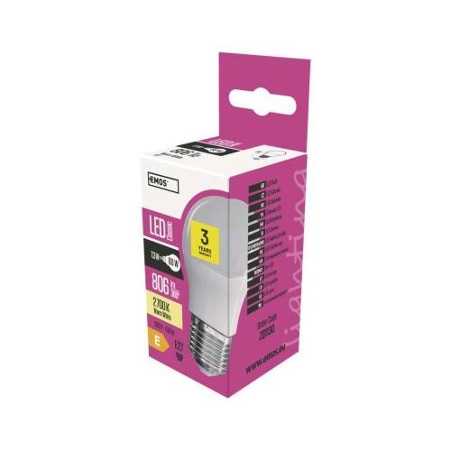 LED žárovka Classic Mini Globe 8W E27 teplá bílá