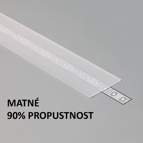 Plexi G matné pre Al profily FKU15, 90, 1m