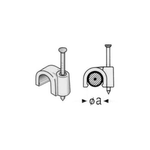 Příchytka kabelová KO10 10mm bílá