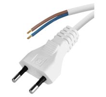 flexo šňůra 2x0,75  2m PVC, plochá, bílá