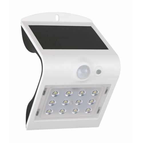 Solární svítodlo FOX  SOLAR PIR 12LED NW bílé 1,5W IP65 GXSO004