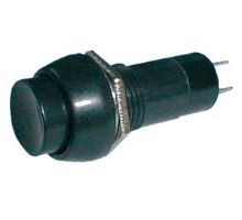 Přepínač tlačítko kul. OFF-(ON) 250V/1A černé