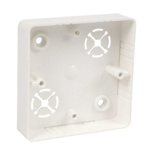Krabice lištová LK80x20R/1 pro řady Classic nebo Swing ABB 81x81x19mm