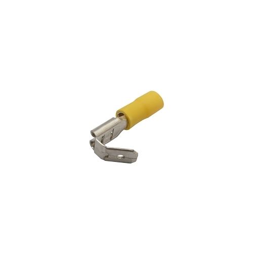 Zdířka faston rozvaděč 6.3mm, vodič 4.0-6.0mm žlutý