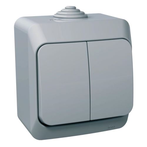 Cedar Plus spínač 5 IP44 šedá