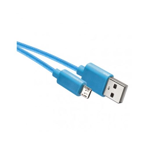 USB kabel 2.0 A/M - micro B/M 1m modrý