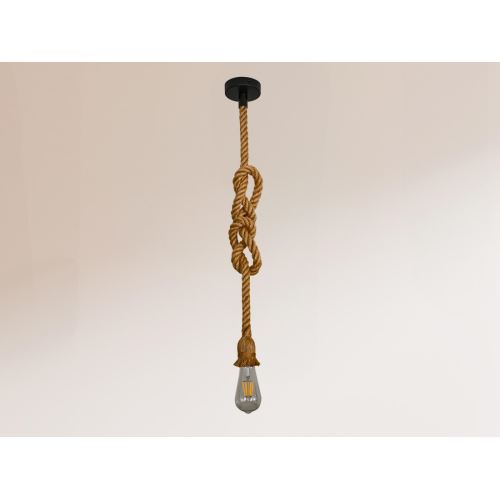Objímka E27 / 1,5m / provaz - přírodní - BH671-4