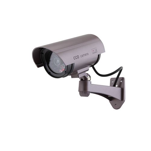 Atrapa bezpečnostné kamery s IR LED a červenou LED, IP65