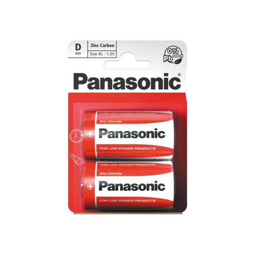 Batéria D (R20) Zn-Cl PANASONIC Red 2BP