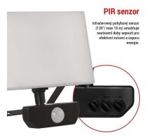LED reflektor TAMBO se senzorem pohybu, 30 W, 3000 lm, černý (8)