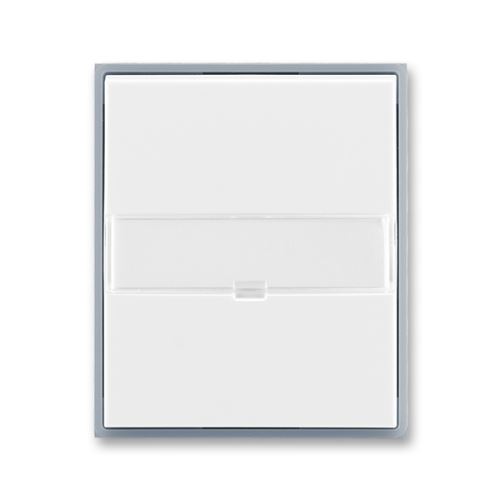 Kryt jednoduchý s popisovacími poľom, biela / ľadová šedá, ABB, Element 3558-A00610 04