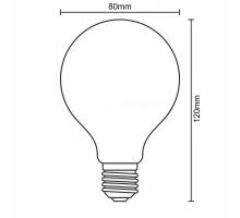 LED Filament SLIM 4,5W VINTAGE - G80 / E27 / 1800K - ZFS102 (2)