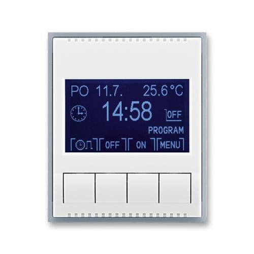 Hodiny spínací programovatelné (ovládací jednotka), bílá/ledová šedá, ABB, Element 3292E-A20301 04