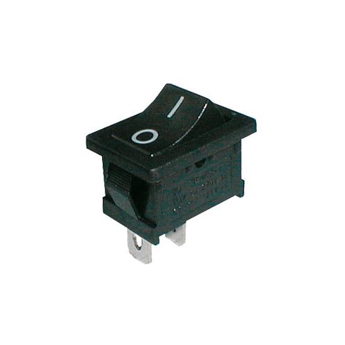 Přepínač kolébkový 2pol./2pin ON-OFF 250V/6A černý 0-I