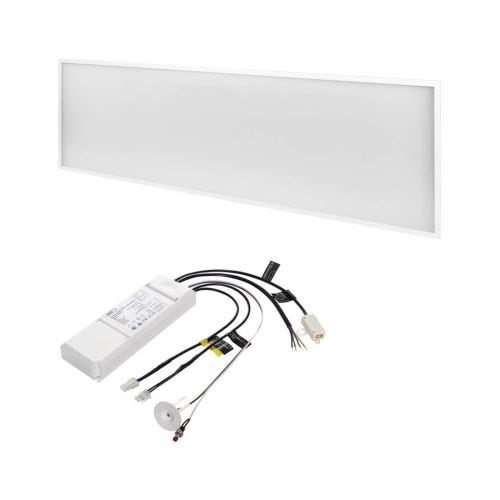 LED panel 30×120, obdĺžnikový vstavaný biely, 40W neutr. b., Emergency