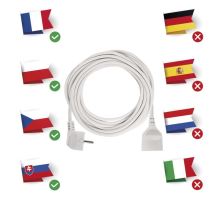 Prodlužovací kabel – spojka, 10m, bílý (3)