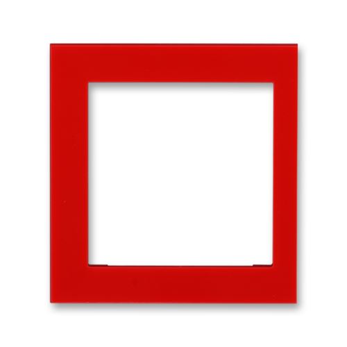 Kryt rámečku s otvorem 55x55, krajní, červená, ABB Levit 3901H-A00255 65