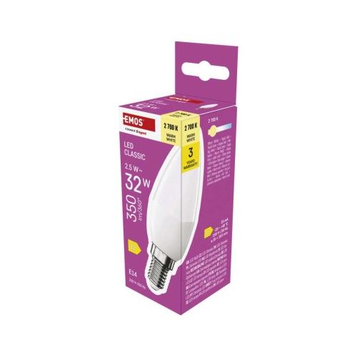 LED žárovka Classic svíčka / E14 / 2,5 W (32 W) / 350 lm / teplá bílá
